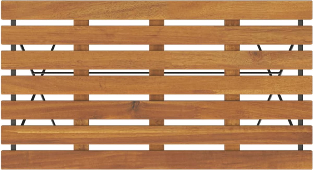 Vidaxl 5-delige Bistroset Inklapbaar Massief Acaciahout En Staal - Bruin