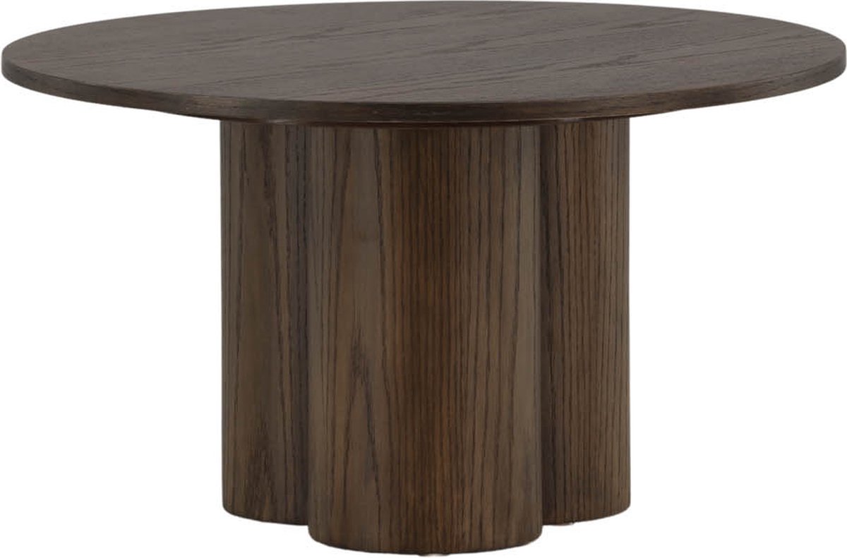 Olivia Salontafel Ø80cm Bruin.