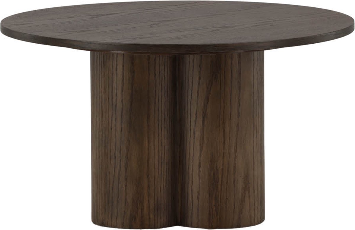 Olivia Salontafel Ø80cm Bruin.