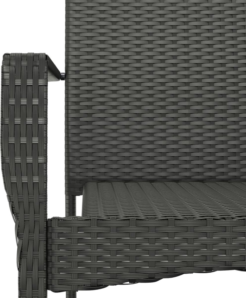 Vidaxl 5-delige Tuinset Met Kussens Poly Rattan - Zwart