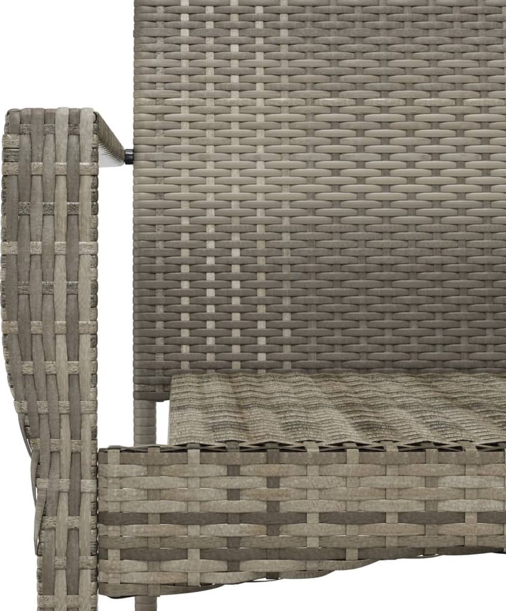 Vidaxl 9-delige Tuinset Met Kussens Poly Rattan Zwart En - Grijs