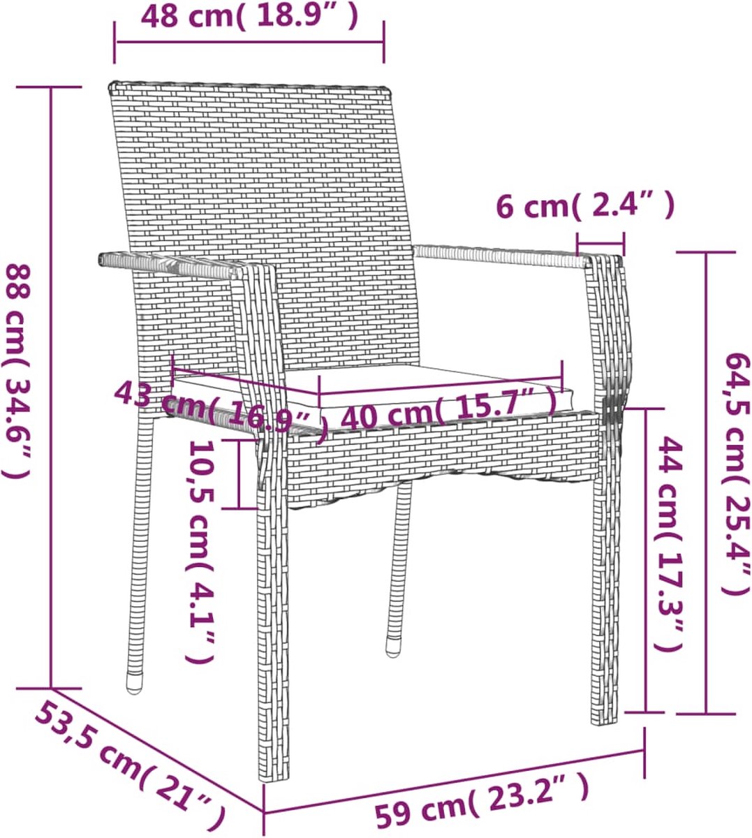 Vidaxl 9-delige Tuinset Met Kussens Poly Rattan Zwart En - Grijs