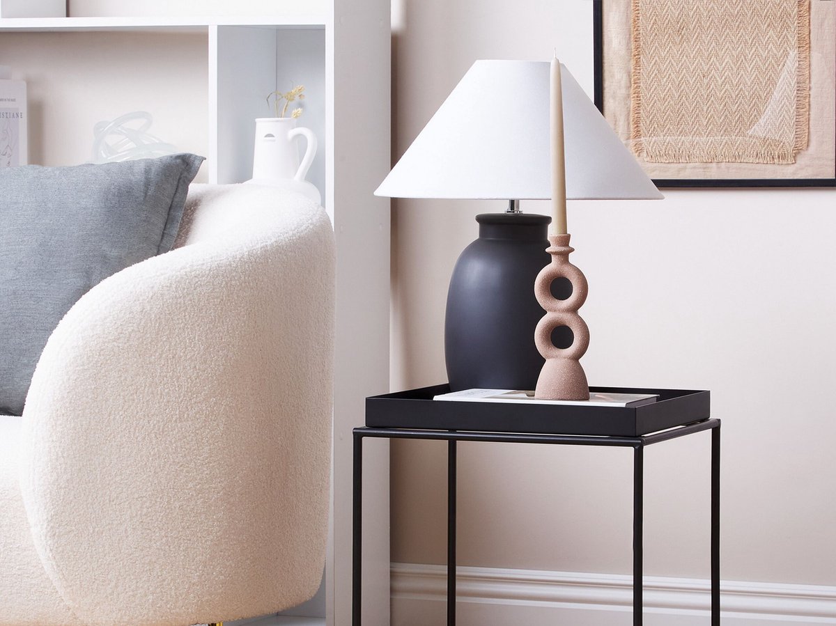 Beliani Naousa - Kandelaar--keramiek - Beige