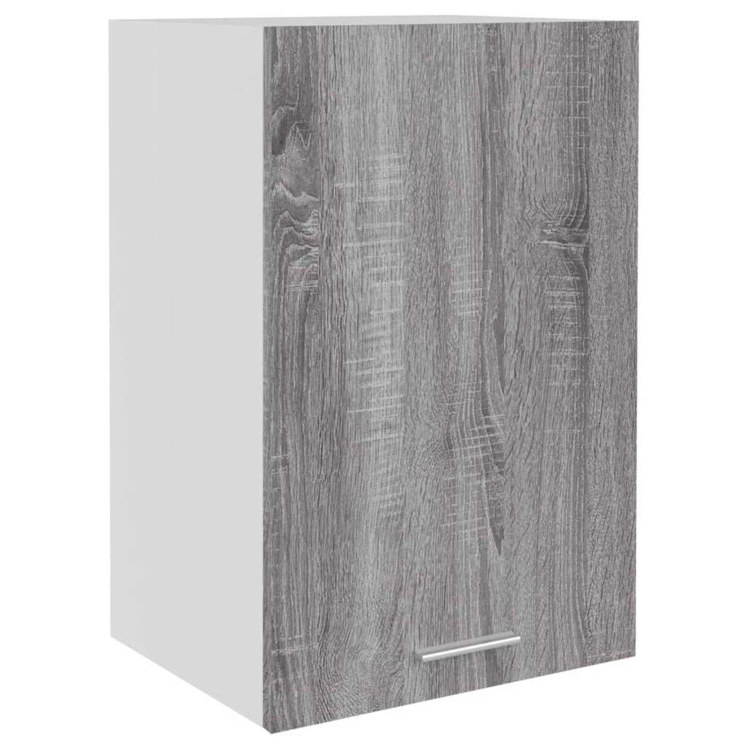 Vidaxl Wandkast 39,5x31x60 Cm Bewerkt Hout Sonoma Eikenkleurig - Grijs