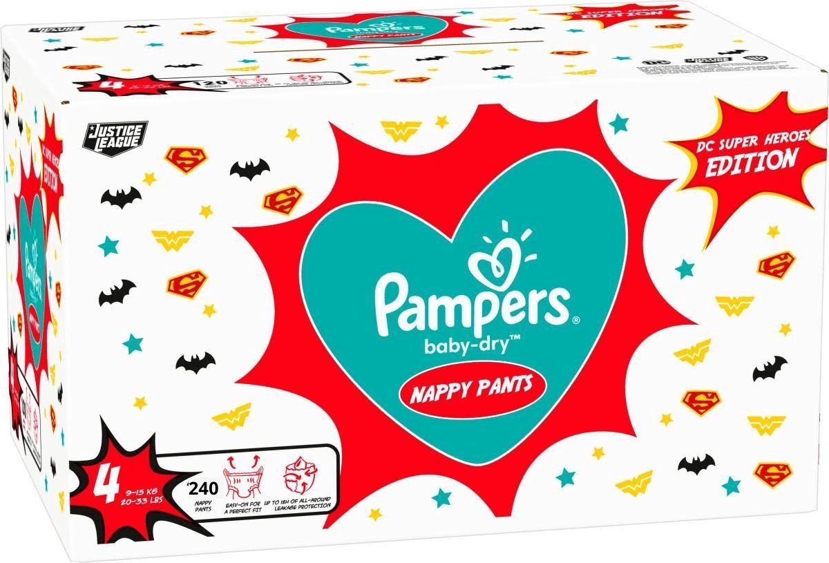 Pampers Baby-dry Pants Maat 4 - 240 Luierbroekjes - Super Heroes