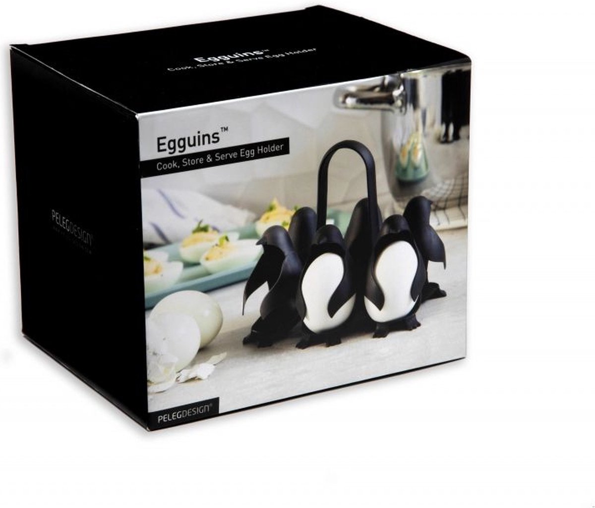 Peleg Design Eierhouder Egguins - Zwart