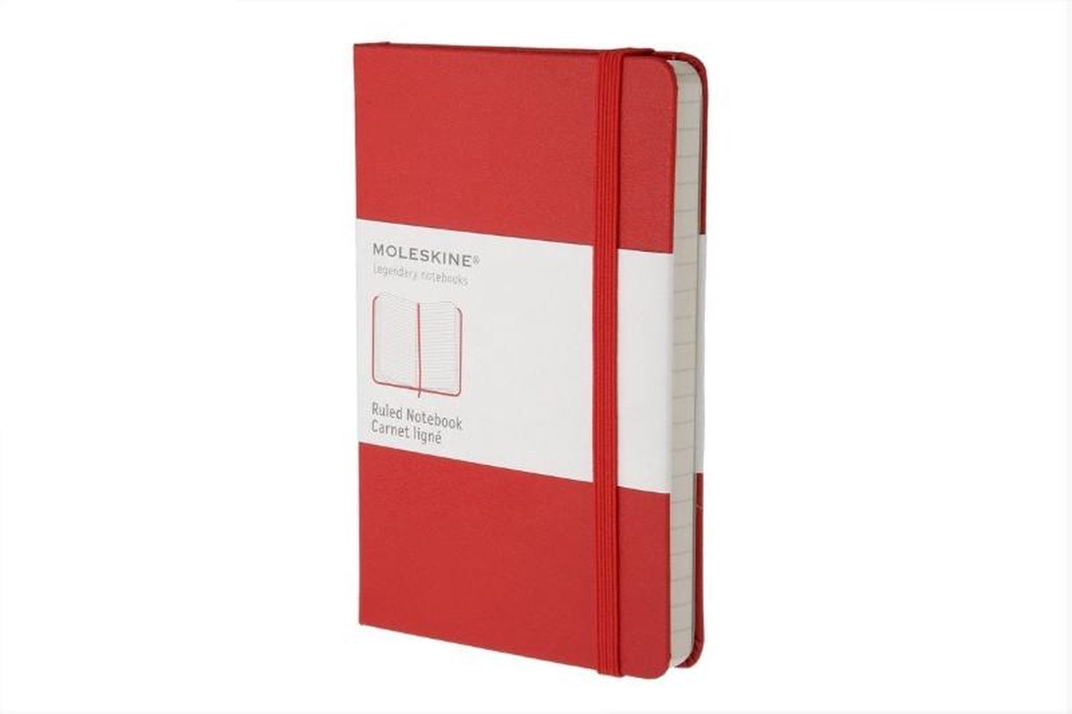 Moleskine Classic Notebook - Pocket - Ruled - Red - Hard Cover