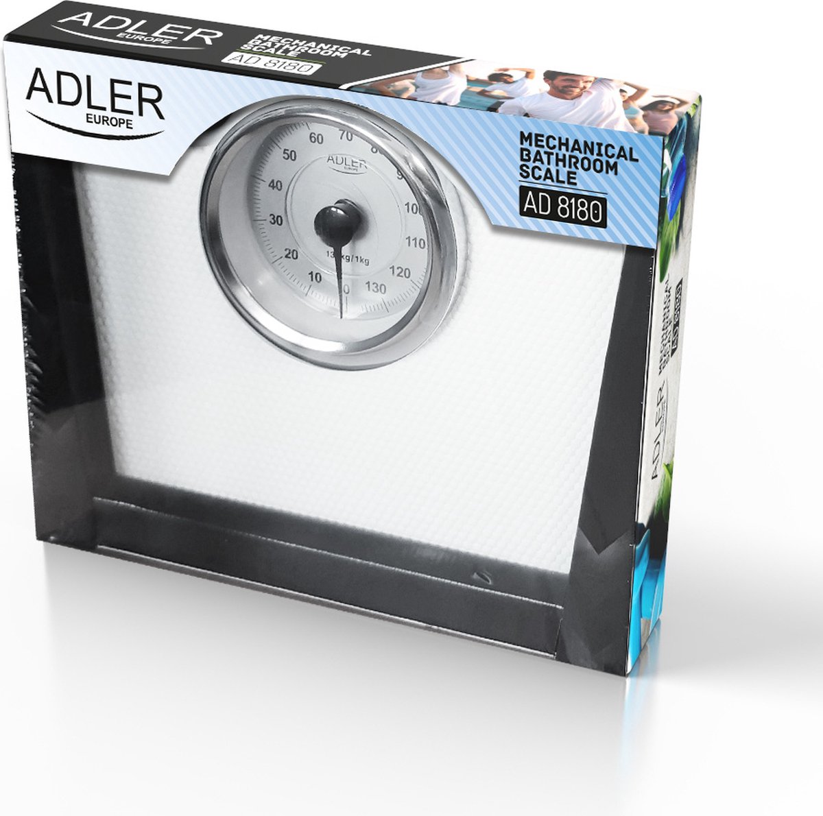Adler Ad 8180 Weegschaal Rechthoek Wit Mechanische Personenweegschaal