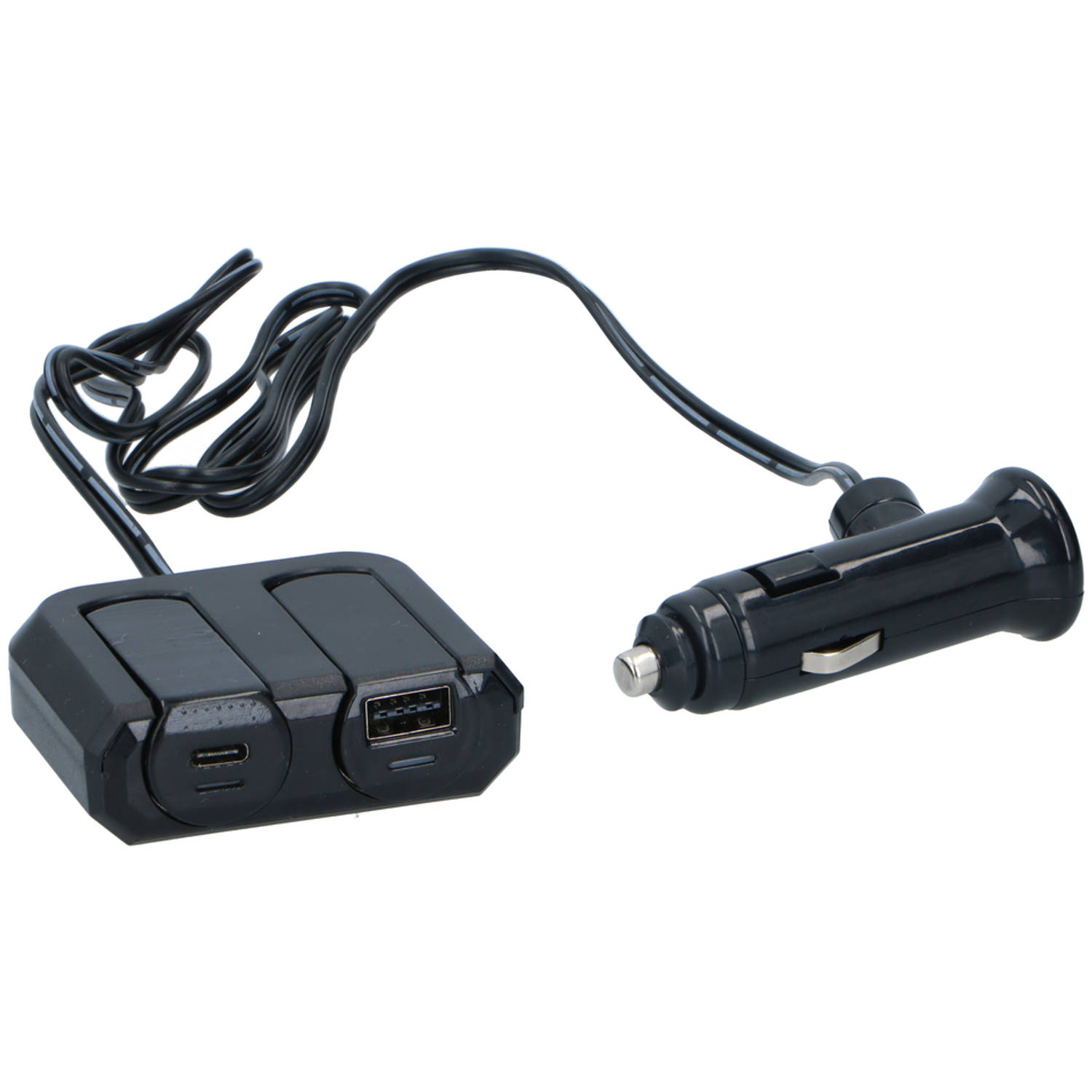 Dunlop Sigarettenaanstekerplug Splitter - Usb-a En Usb-c - 12v/24v - 4.8 A - 2 Apparaten Tegelijk