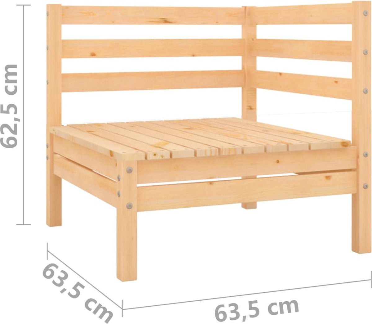 Vidaxl 7-delige Loungeset Massief Grenenhout - Bruin