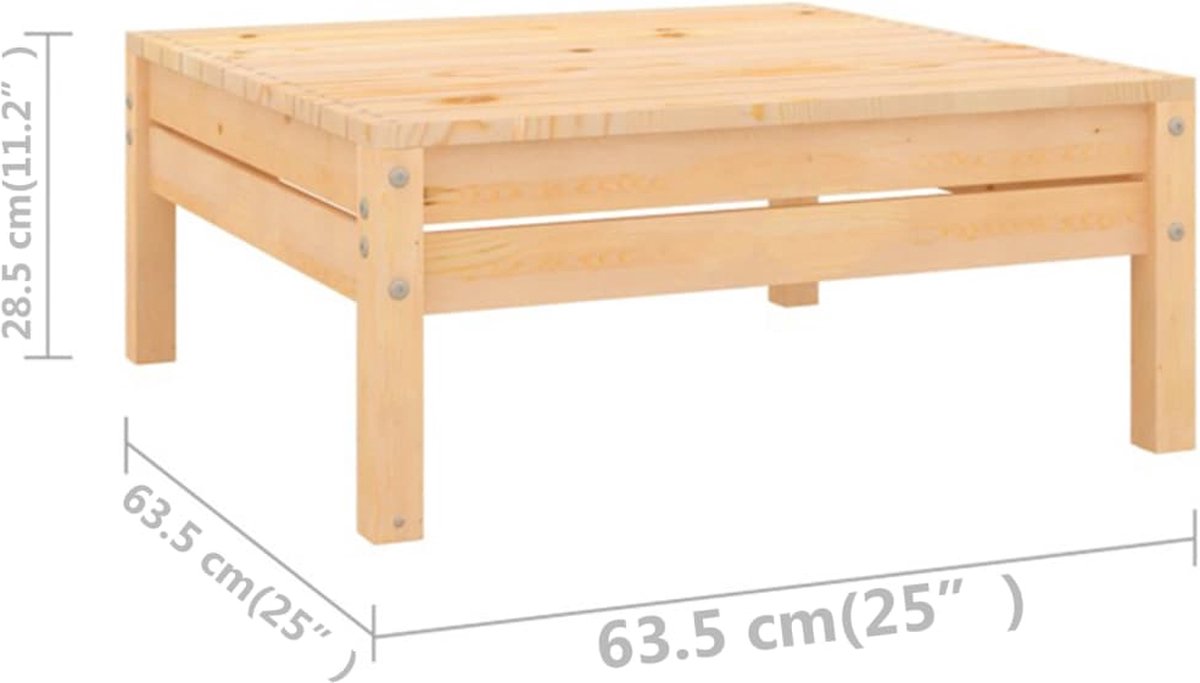 Vidaxl 7-delige Loungeset Massief Grenenhout - Bruin