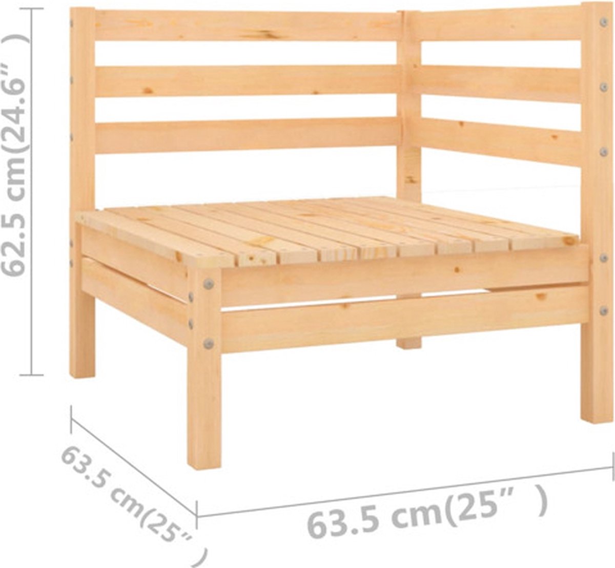 Vidaxl 7-delige Loungeset Massief Grenenhout - Bruin