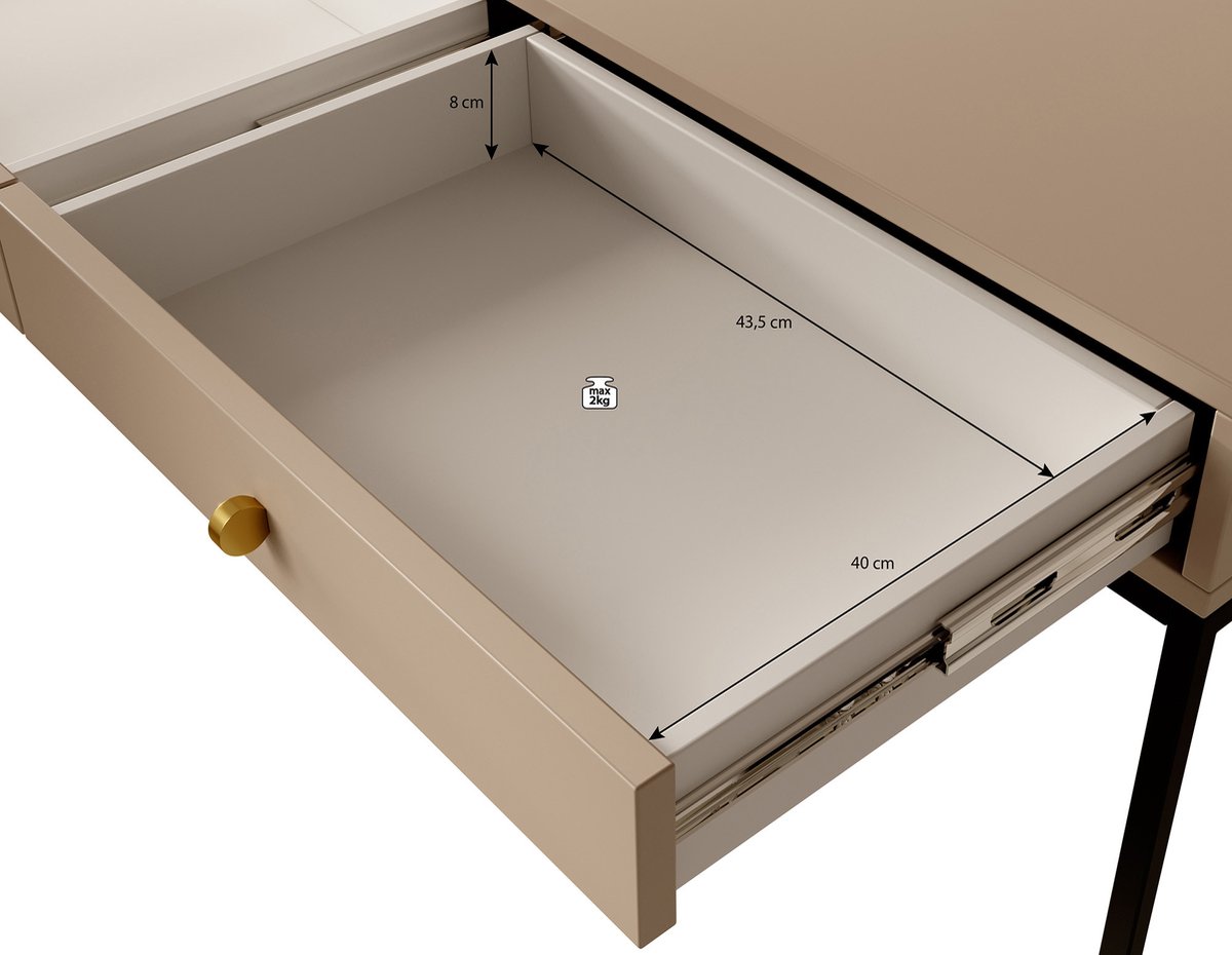 Meubella - Kaptafel Moreno 104 Cm - Beige