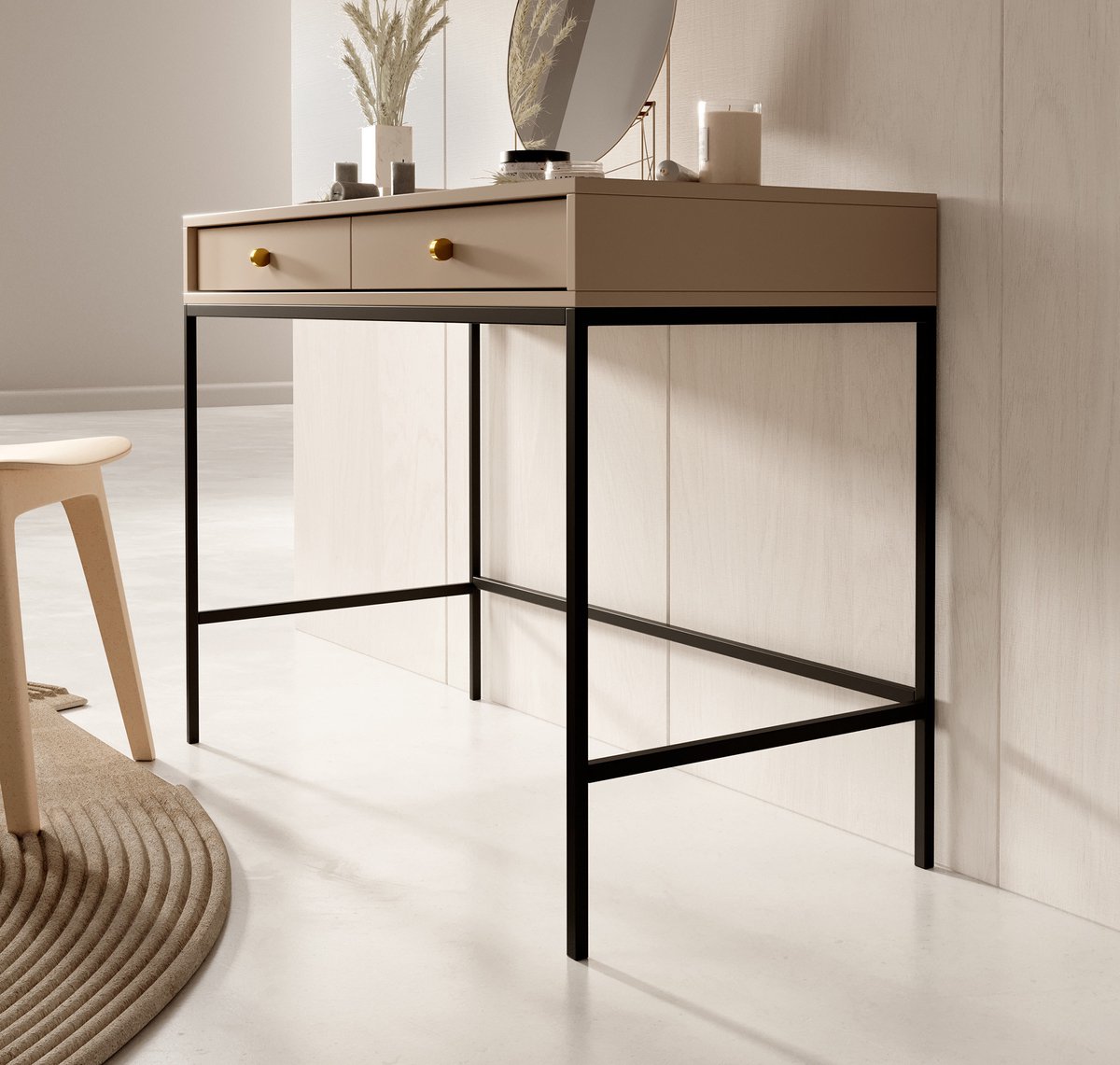 Meubella - Kaptafel Moreno 104 Cm - Beige