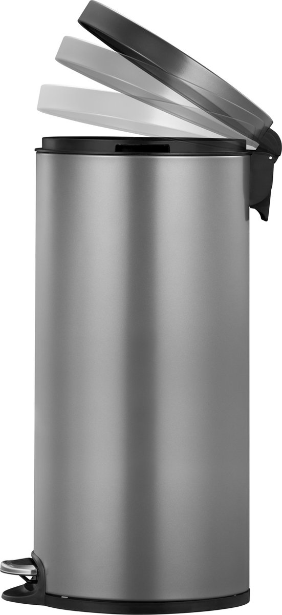 Eko Pedaalemmer Serene 30 L Platinakleurig - Grijs