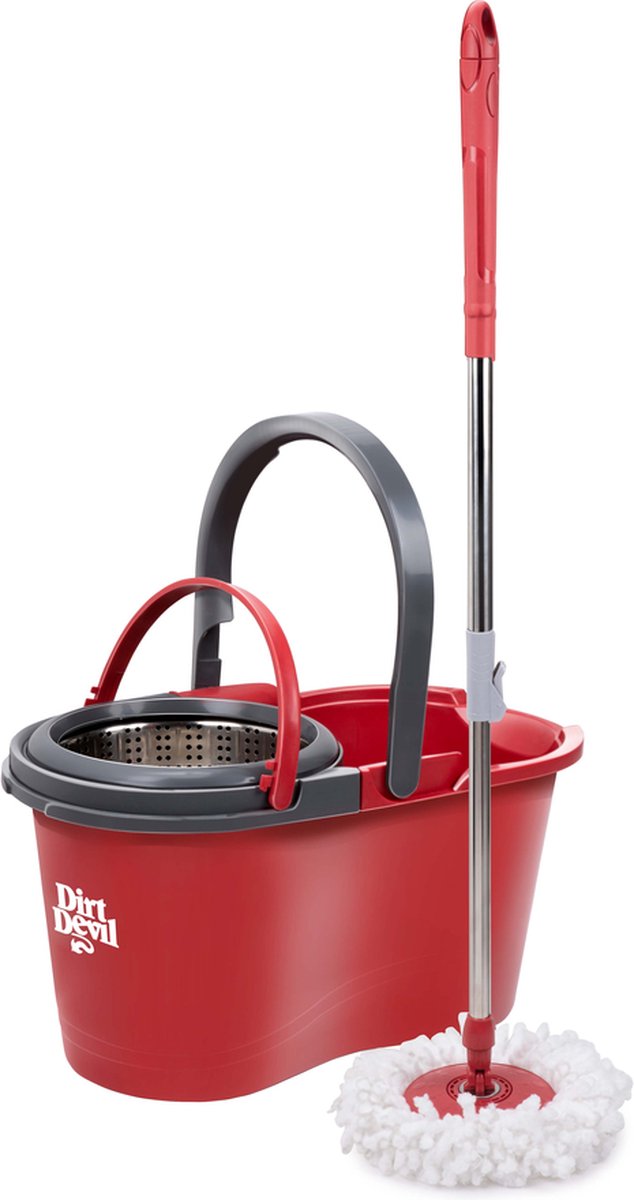 Dirt Devil Dweilsysteem Met Wringer - 16 L - 17? X 98 - 118 Cm - Rood - Zwart