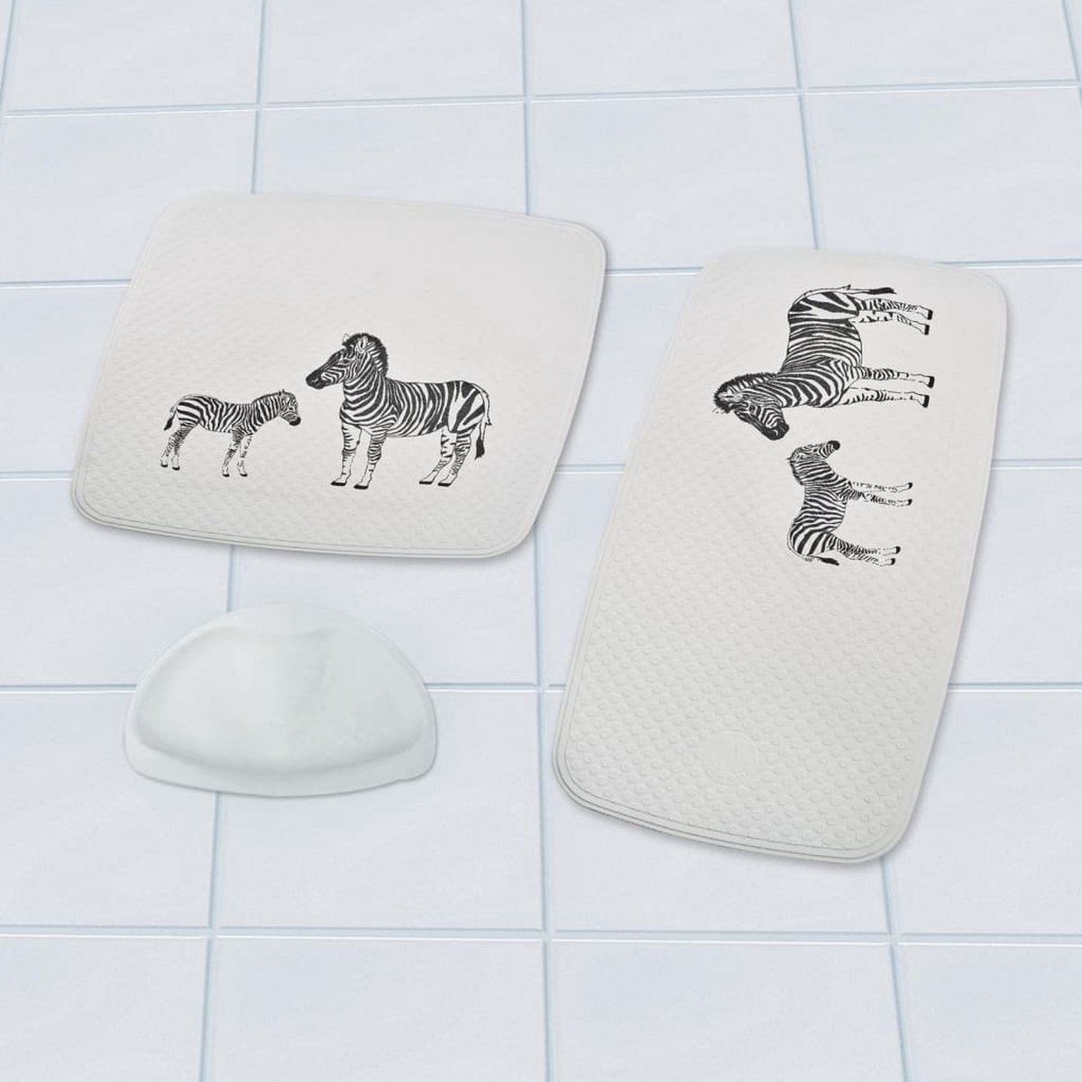 Ridder Badmat Zebra 38x72 Cm Wit En - Zwart