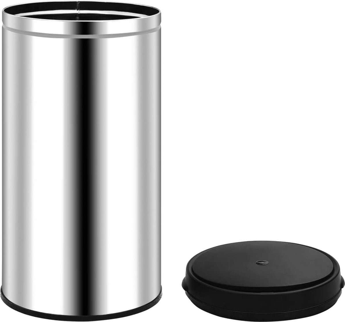 Vidaxl Prullenbak Met Automatische Sensor 60 L Roestvrij Staal - Silver