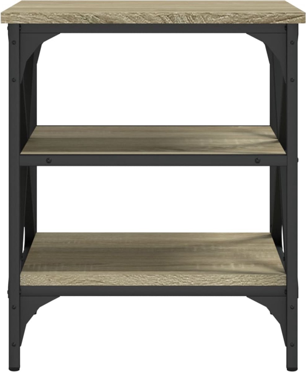 Vidaxl Bijzettafel 40x42x50 Cm Bewerkt Hout Sonoma Eikenkleurig - Bruin