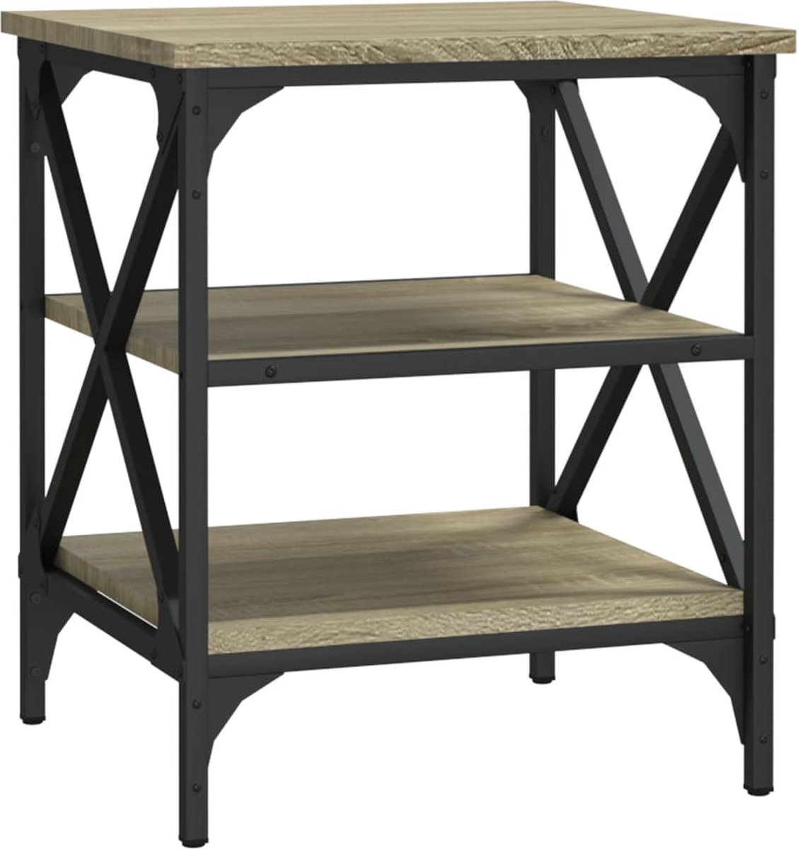 Vidaxl Bijzettafel 40x42x50 Cm Bewerkt Hout Sonoma Eikenkleurig - Bruin