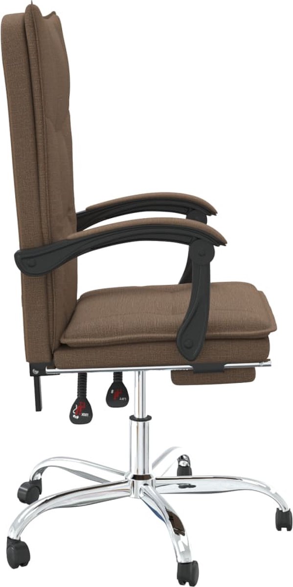 Vidaxl Kantoorstoel Verstelbaar Stof - Bruin