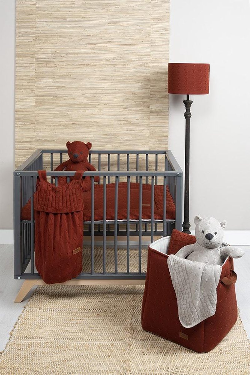 Baby's Only Baby&apos;s Only Boxkleed Cable Leem 80 X 100 Cm - Grijs