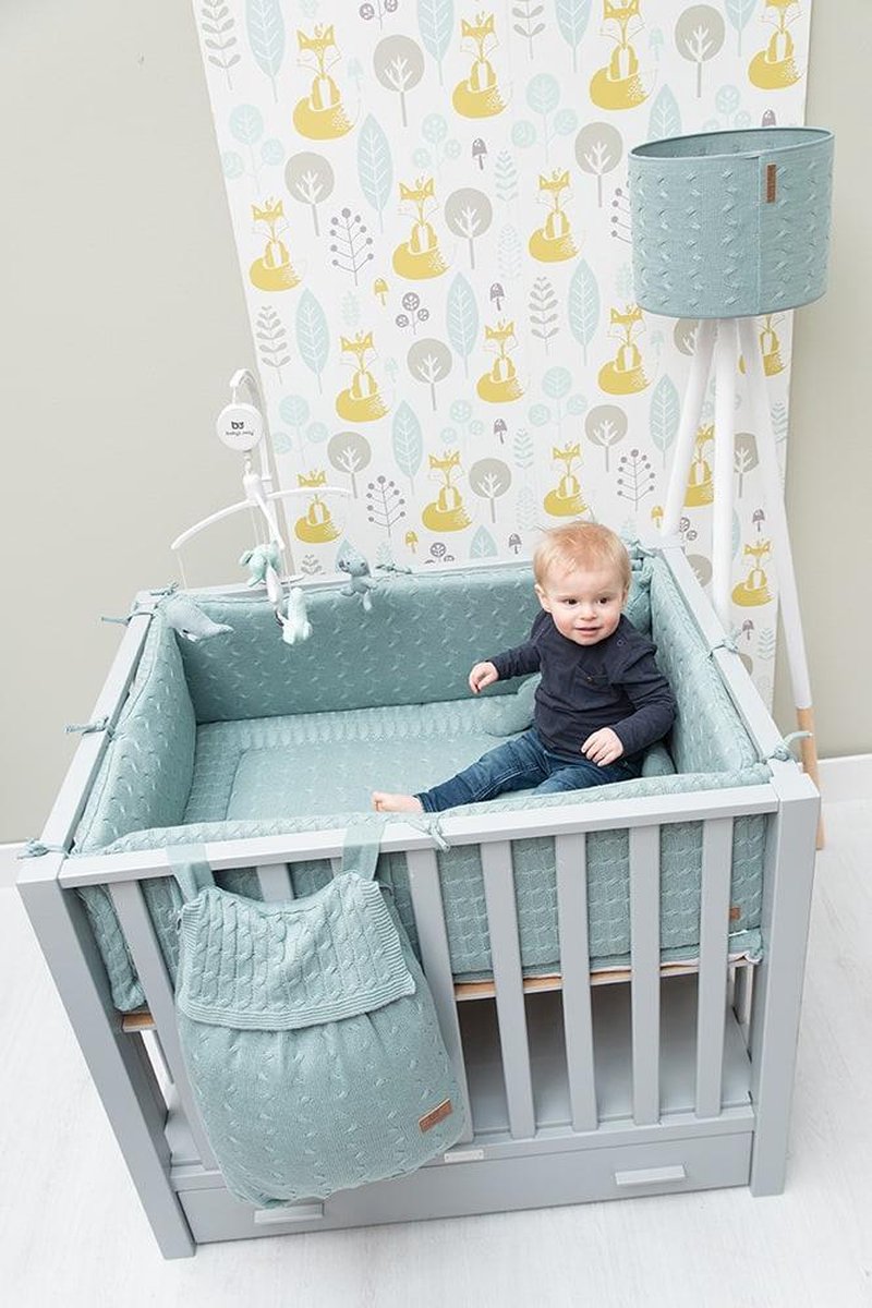 Baby's Only Baby&apos;s Only Boxkleed Cable Leem 80 X 100 Cm - Grijs