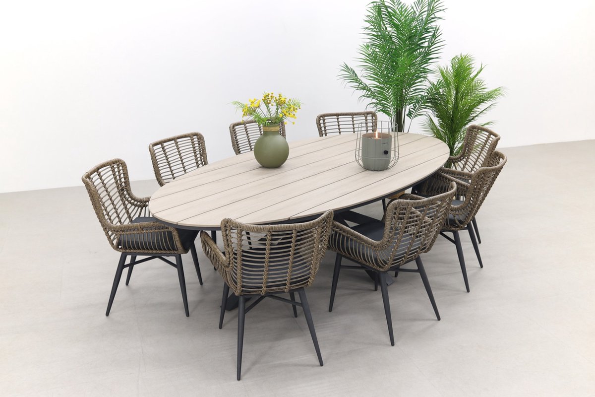 Garden Impressions Jasmine Natural/edison 280x140 Cm. - Ovale Tuinset - Beige