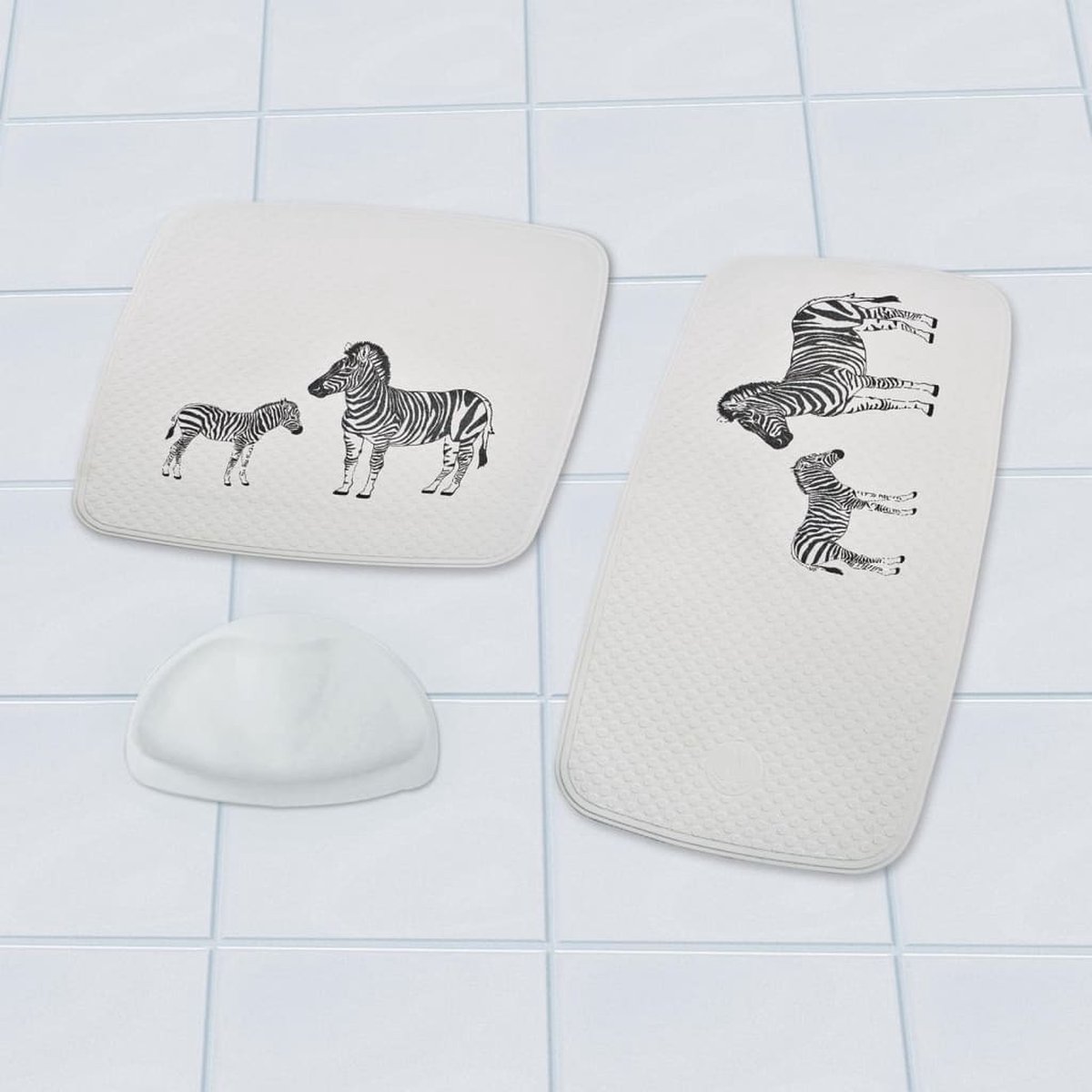 Ridder Douchemat Zebra 54x54 Cm Wit En - Zwart