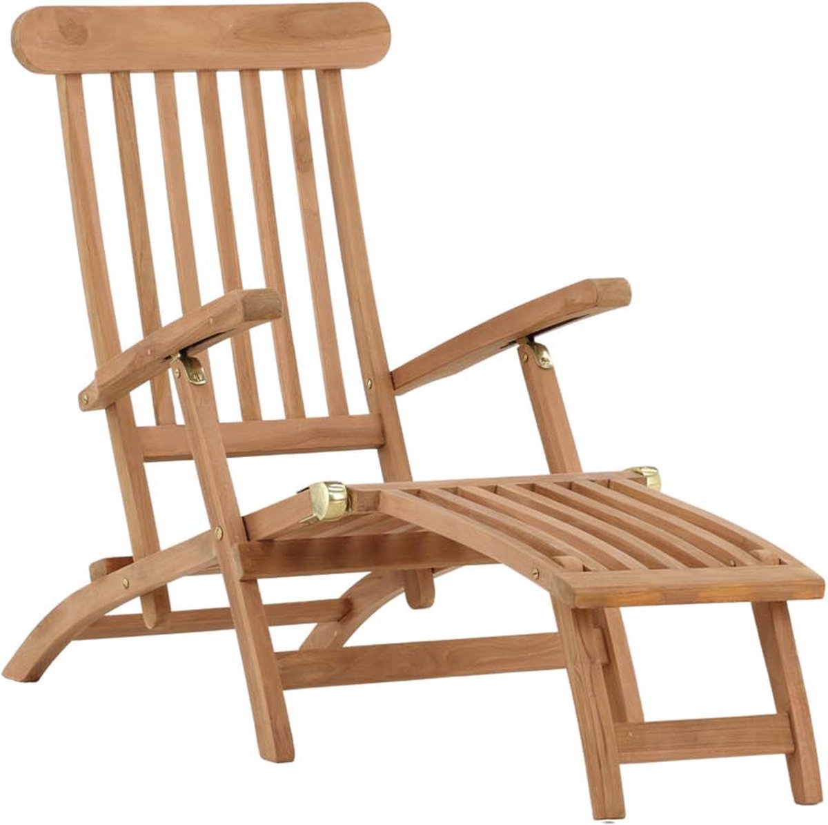 Kenya Ligstoel Teak. - Beige