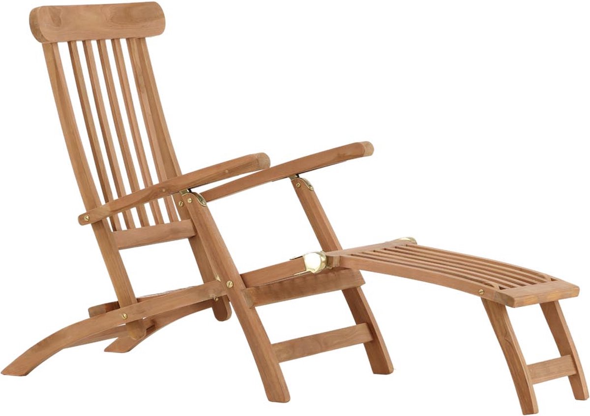 Kenya Ligstoel Teak. - Beige