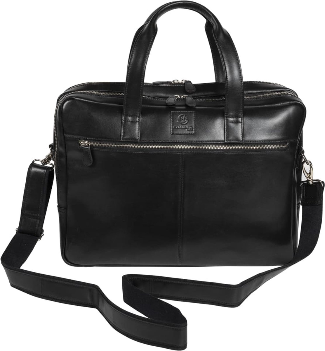 Exacompta Laptoptas Met 2 Vakken Exactive Leer - Zwart