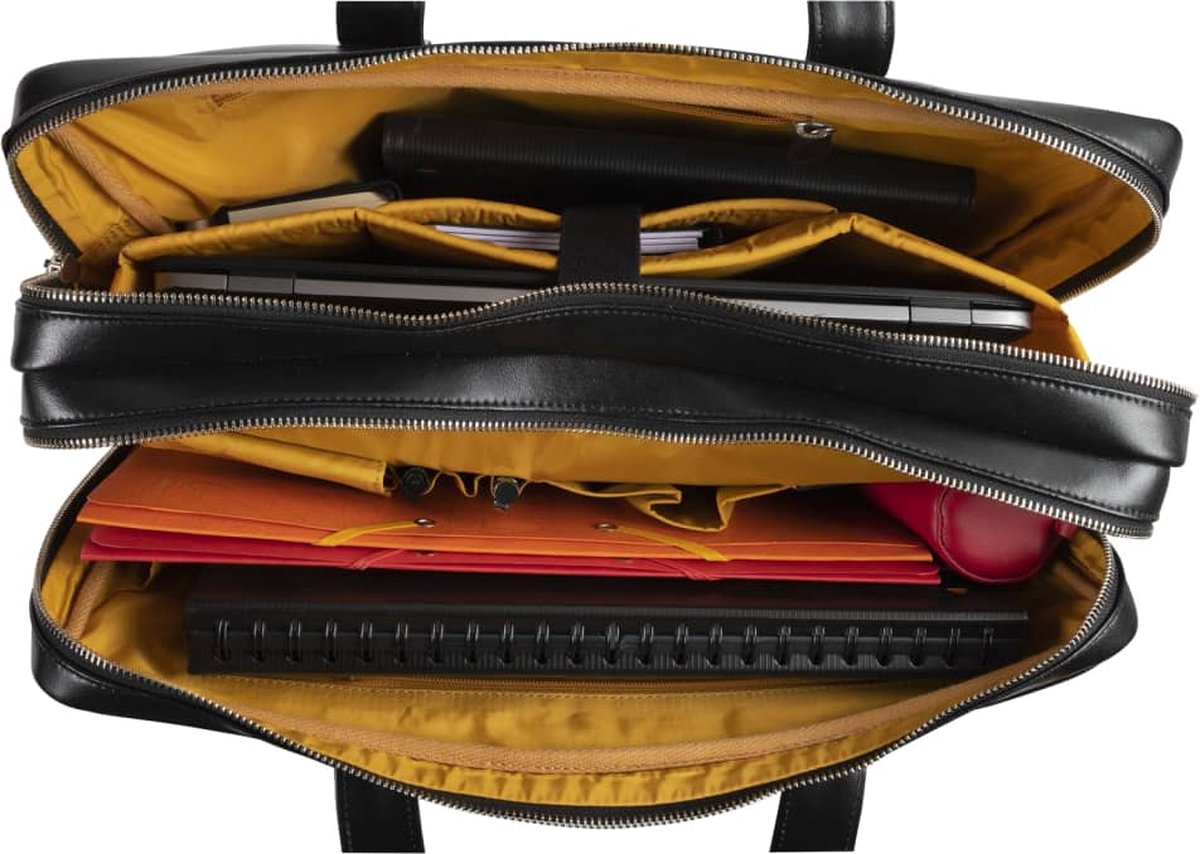 Exacompta Laptoptas Met 2 Vakken Exactive Leer - Zwart