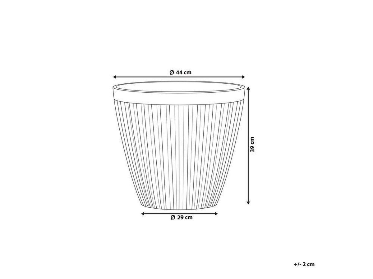 Beliani Poka - Plantenbak Voor Buiten--polyresin, Stenenmix - Grijs