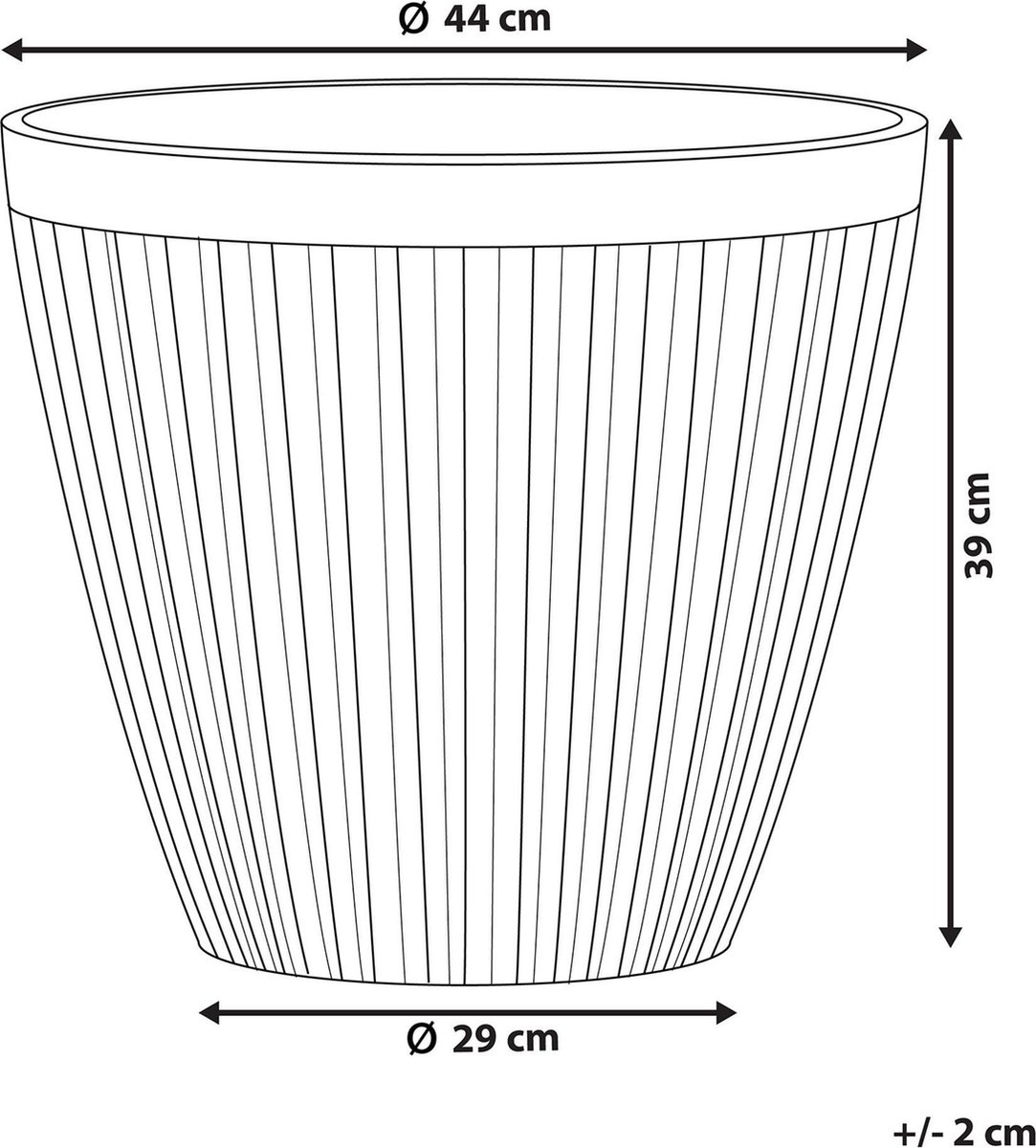 Beliani Poka - Plantenbak Voor Buiten--polyresin, Stenenmix - Grijs
