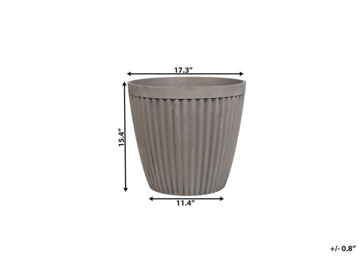 Beliani Poka - Plantenbak Voor Buiten--polyresin, Stenenmix - Grijs