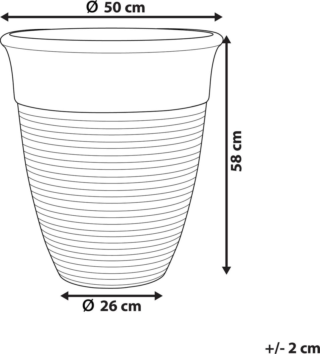 Beliani Katalima - Plantenbak Voor Buiten--polyresin, Stenenmix - Bruin
