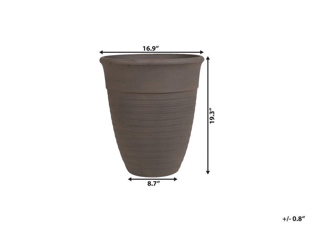 Beliani Katalima - Plantenbak Voor Buiten--polyresin, Stenenmix - Bruin