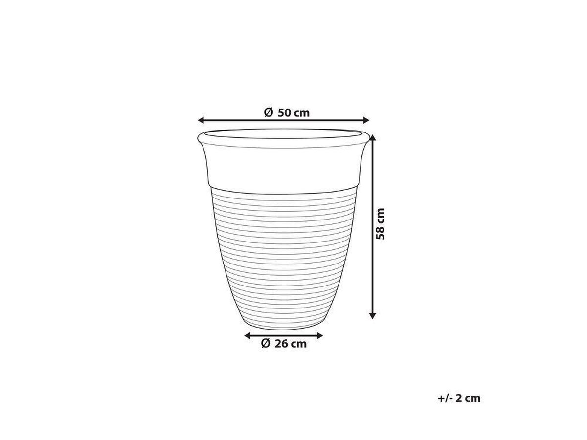 Beliani Katalima - Plantenbak Voor Buiten--polyresin, Stenenmix - Bruin