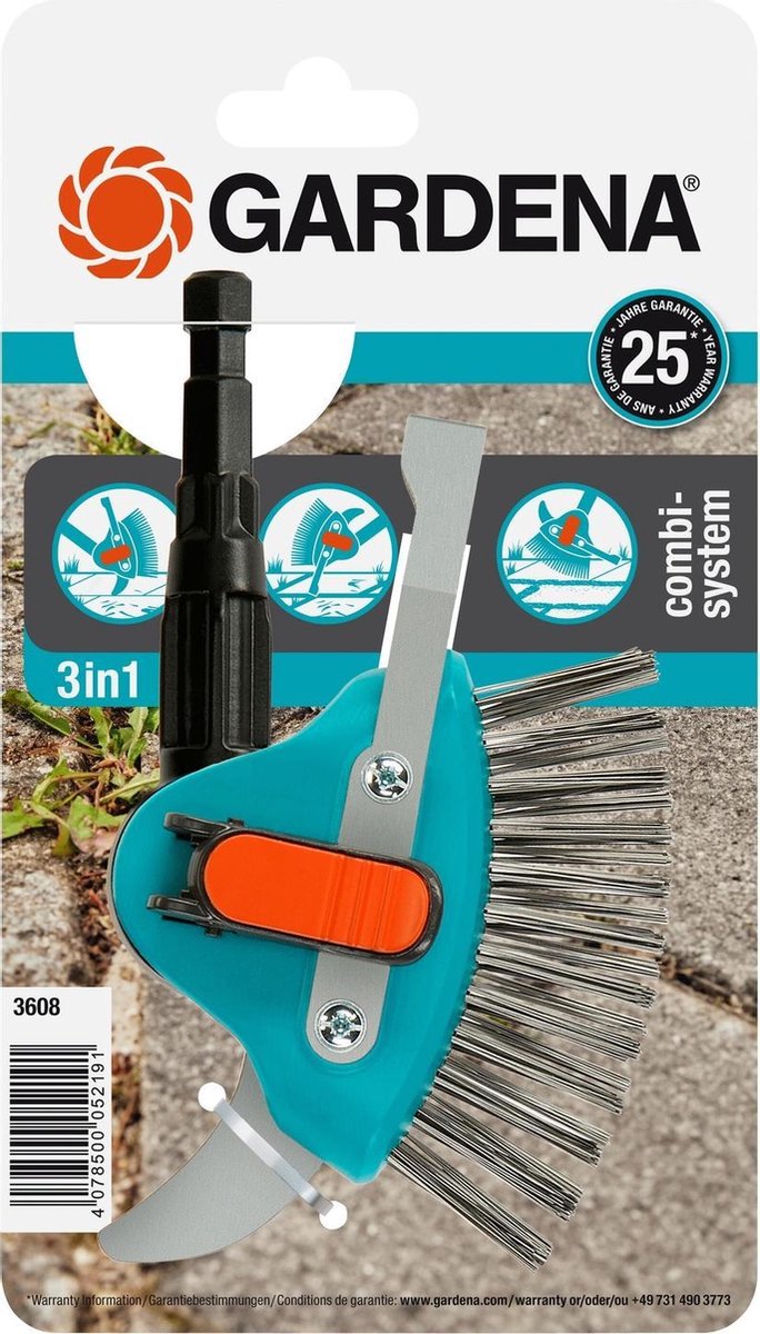 GARDENA Combisystem 3in1 Voegenreiniger - Onkruidstekers & -Krabbers - - Turquoise