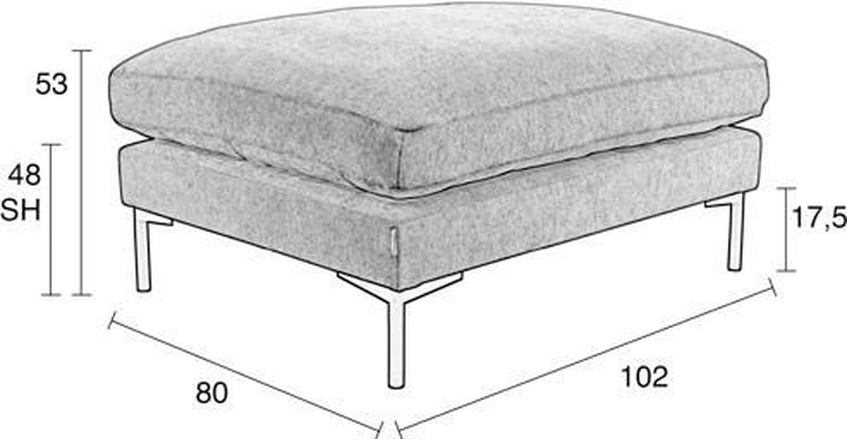 Zuiver Summer Hocker - Terra - Rood