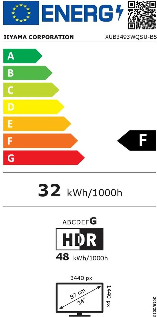iiyama ProLite XUB3493WQSU-B5 - 34"