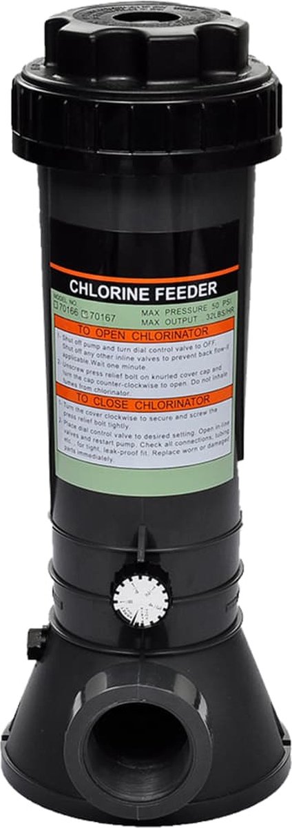 vidaXL Chloordispenser voor zwembad automatisch - Zwart