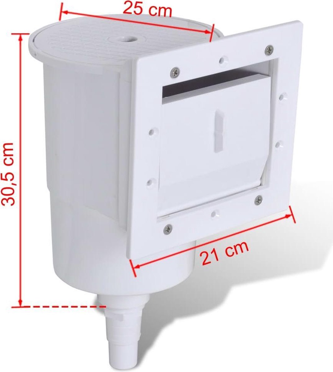 vidaXL 8-delige Zwembadskimmerset 21x25x30,5 cm - Zwart