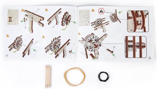 Wooden City Vliegtuig 3D puzzel