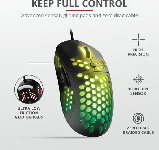 Trust GXT 960 Graphin Ultra-lichtgewicht Gaming Muis - Zwart