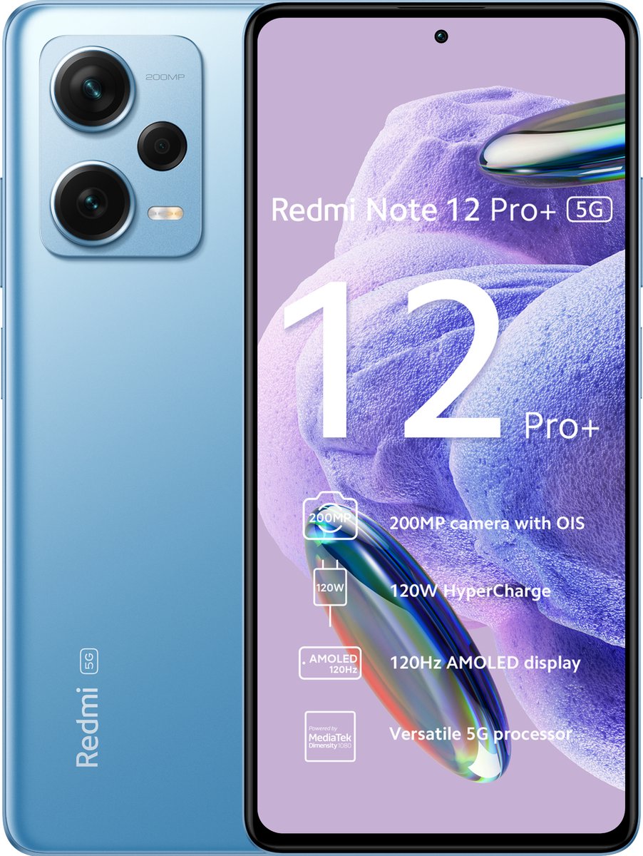 Xiaomi - Redmi Note 12 Pro+ 5G 8 GB + 256 GB Sky Blue Móvil Libre