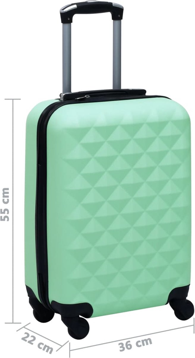 Vidaxl Harde Koffer Abs Mintkleurig - Groen