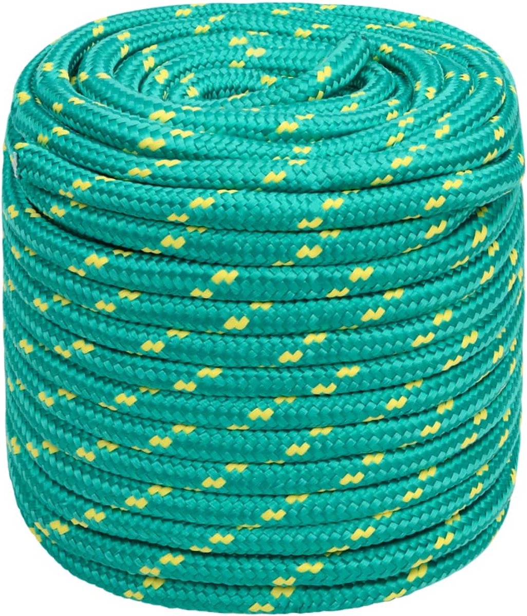 Vidaxl Boottouw 16 Mm 250 M Polypropyleen - Groen