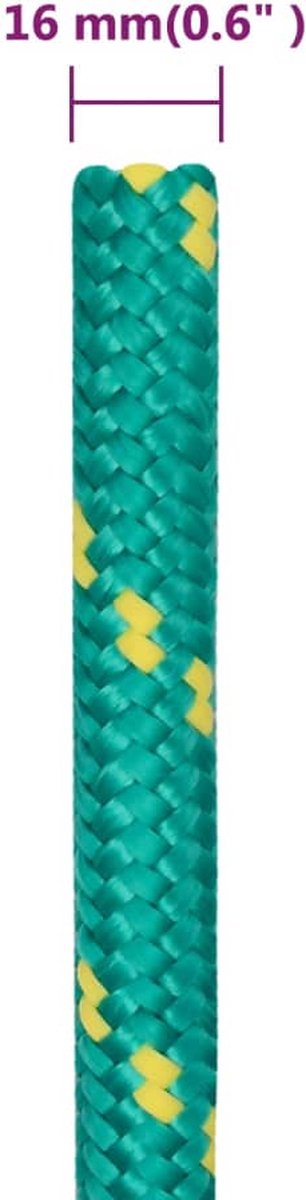 Vidaxl Boottouw 16 Mm 250 M Polypropyleen - Groen